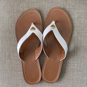 Coach Women's White and Brown Sandals